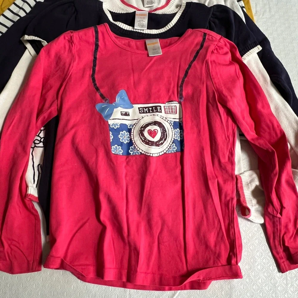 Gymboree Lands End Girls Top Sweater Lot 8pc Size 10 12 L Poodle Owl Graphic Tee